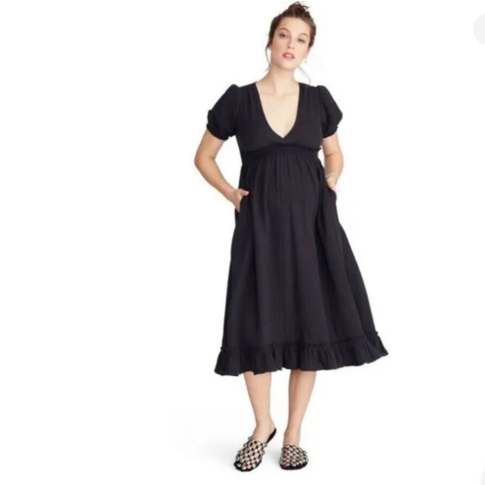 🆕 HATCH Amelia Maternity Dress in Black Size 1